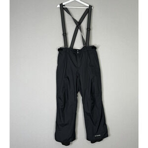 Columbia Omni-Tech Snow Pants Mens XL Black Waterproof Ski Snow with Suspenders